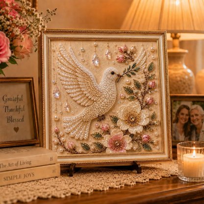 🔥Last Day 50% OFF 🌸 Luxury Bird Pearl Art DIY Kit for Elegant Home Decor, Relaxing Handcraft Projects and Gift‑Ready Wall Art