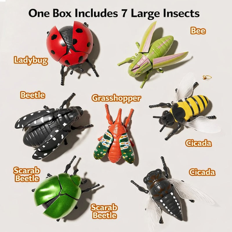 Kids playing with insects