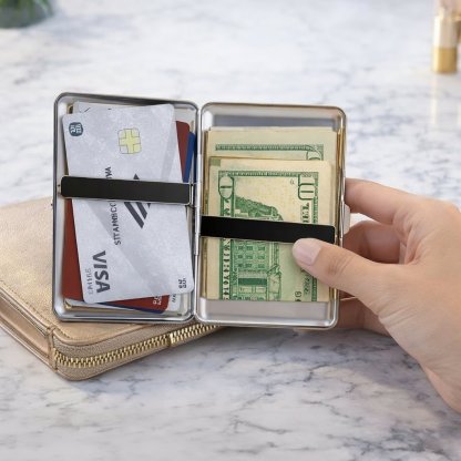 🛡️Vintage Art Deco Versatile Card & Cash Case With RFID Protection