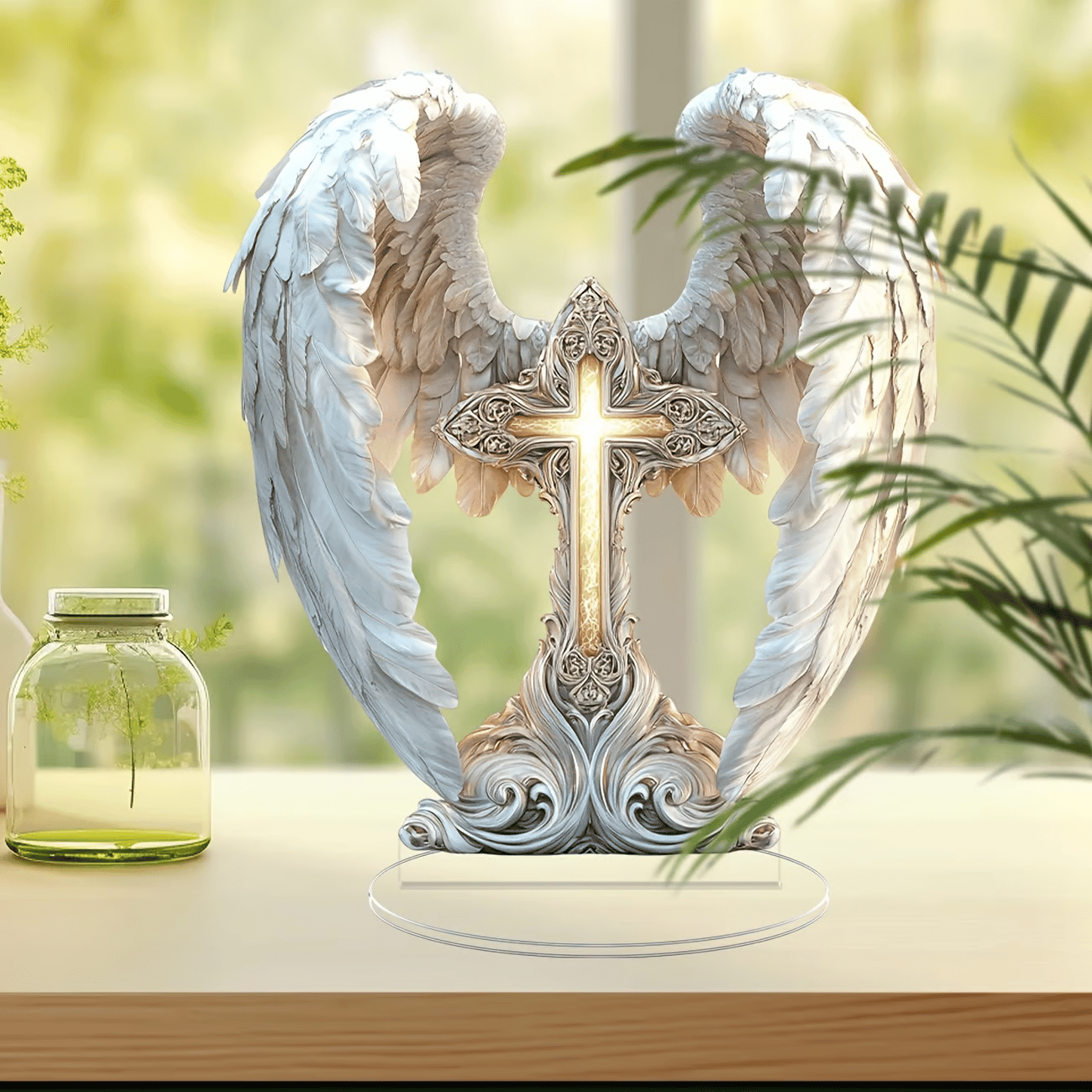 💖Limited Time Sale 70% OFF-🪽Gorgeous Angel Wings Cross Decoration✝️