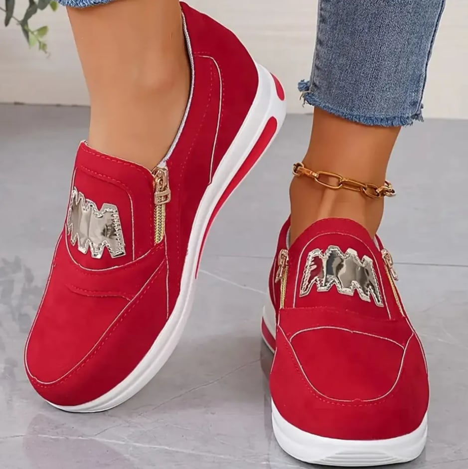 🔥49% OFF🔥Women’s Comfort Zip Slip-On Sneakers – Lightweight, Breathable & Easy Walk Design