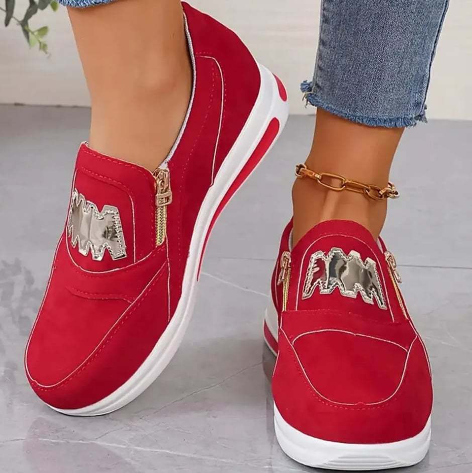 🔥49% OFF🔥Women’s Comfort Zip Slip-On Sneakers – Lightweight, Breathable & Easy Walk Design