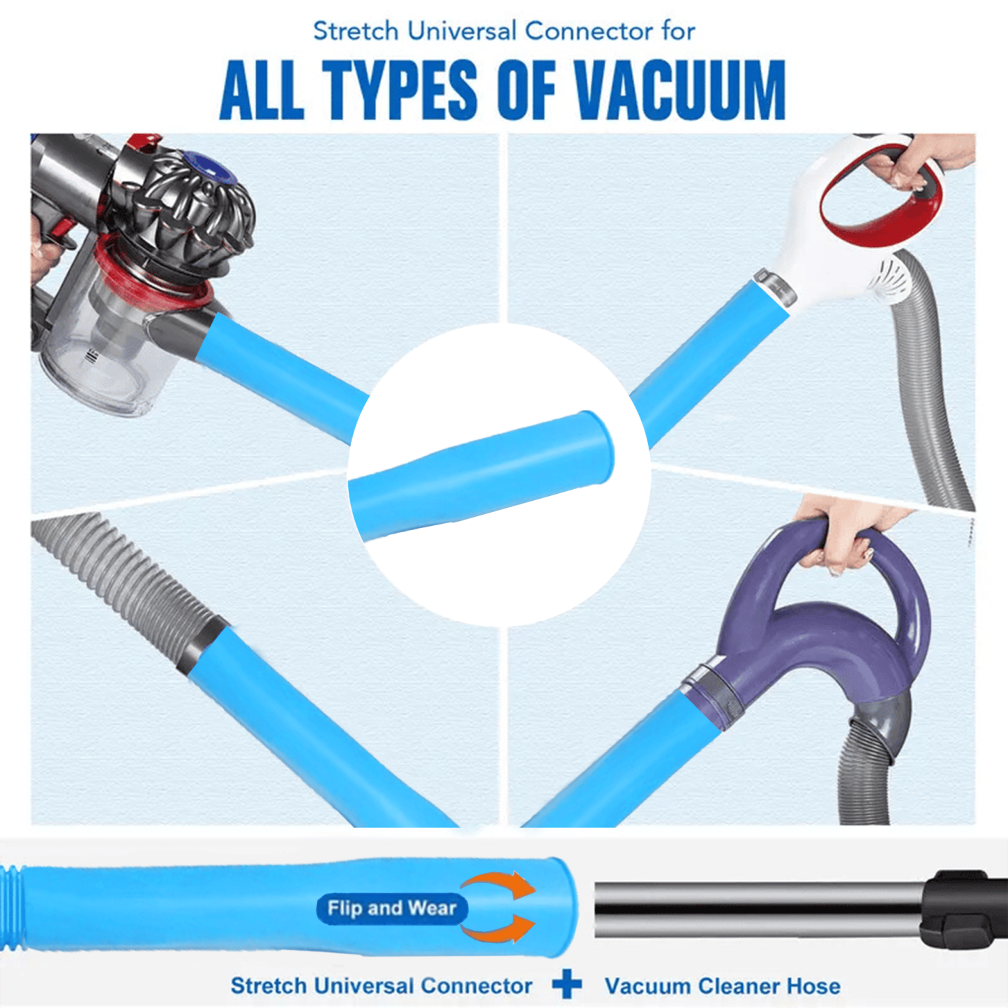 Sealegend Dryer Vent Cleaner Kit Vacuum Hose Attachment Compatible with Most Vacuum Cleaner, Quickly Lint Remover Cleaning Supplies