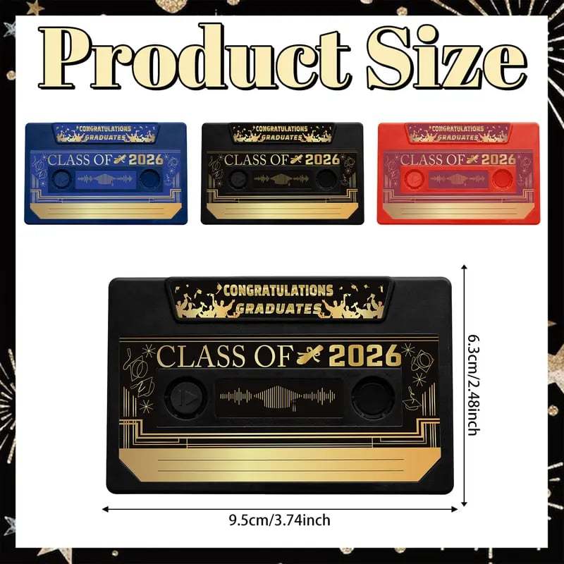 🔥Hot Sale 49% off🌟📼 Class of 2026 Custom Voice Guestbook Anniversary Gift