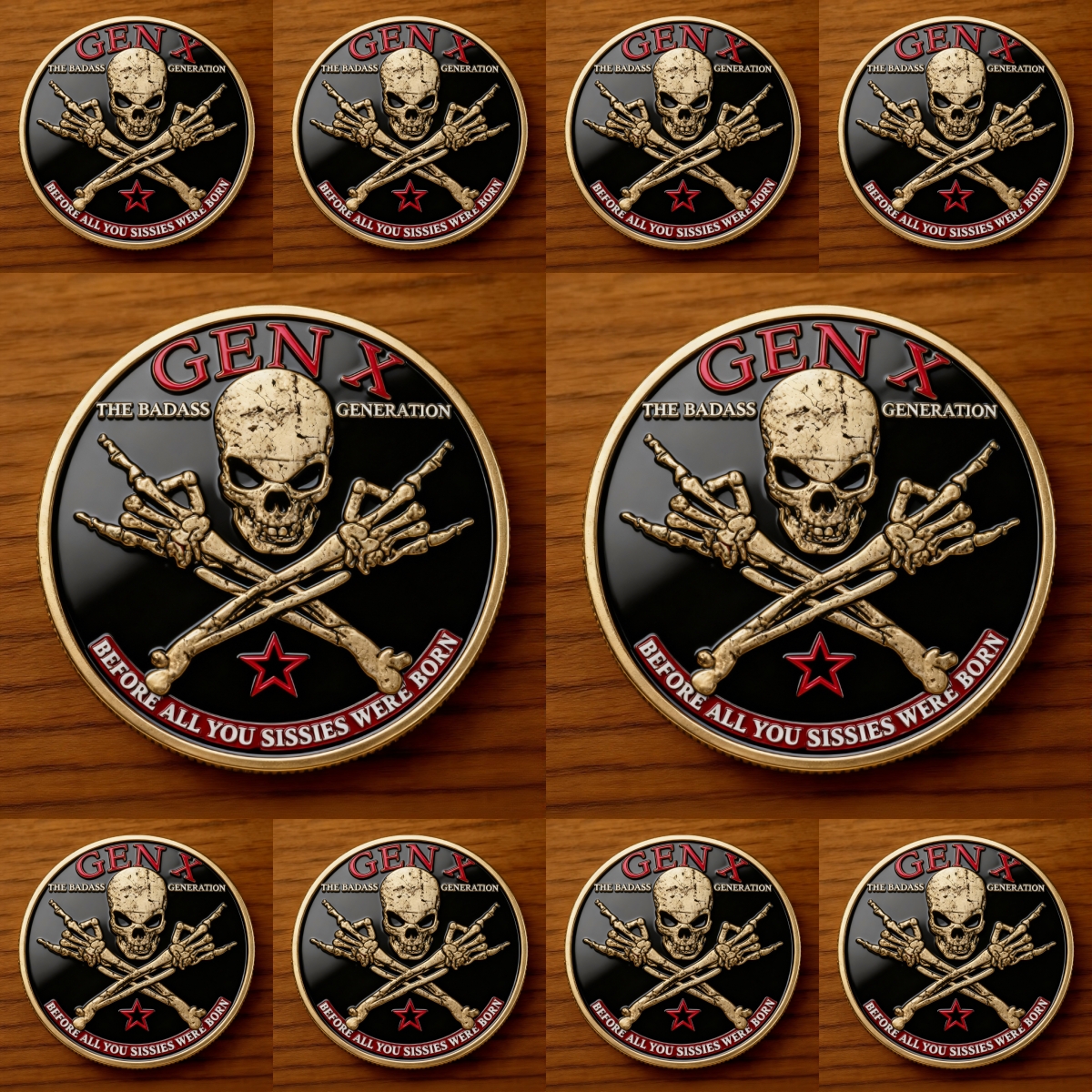 🎉New Year Flash Sale 60% OFF❤️GEN X Coin – The Ultimate Tribute to the Badass Generation 💀🔥