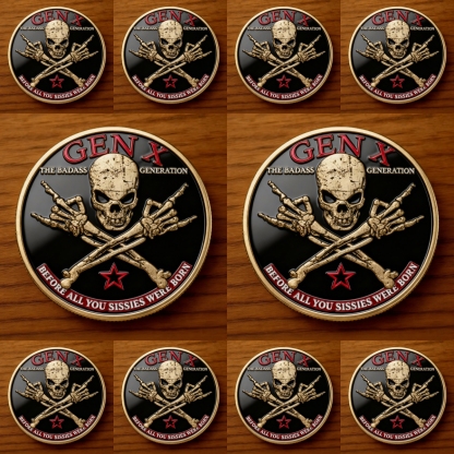 🎉New Year Flash Sale 60% OFF❤️GEN X Coin – The Ultimate Tribute to the Badass Generation 💀🔥