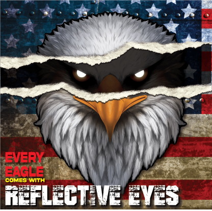 🔥Limited Time 49% OFF - 🦅Reflective Eagle Eyes USA Flag Decal – Waterproof Patriotic Vinyl Sticker for Trucks, Cars & Gear