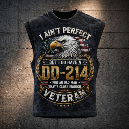 Veteran Eagle Slogan Graphic Sleeveless Tank Top Men