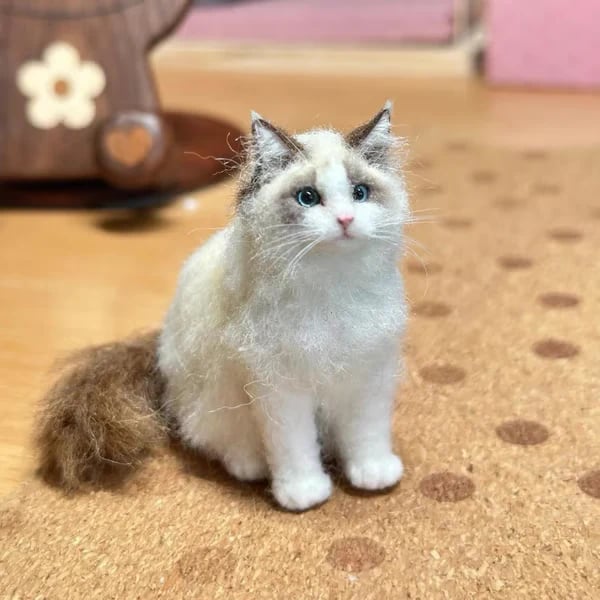 🔥Limited Time 49% OFF - 🐱💖 Mini Felted Wool Cat