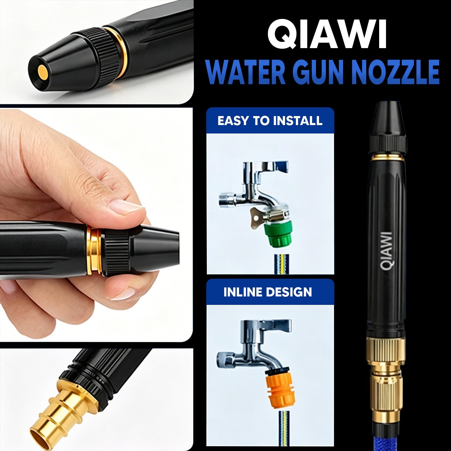 💧QIAWI Upgrade Car Washing Water Sprayer More Power. Less Effort. Better Everyday Cleaning.