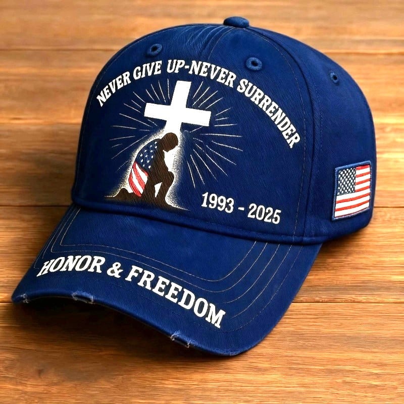 ✨Crafted by Hand-🔥Never give up -Never back down Patriot Cap