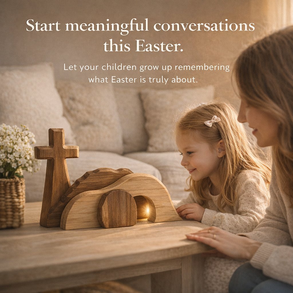 🔥Flash Sale 49% OFF - The Wooden Resurrection Cross & Empty Tomb That Reminds Your Family What Easter Is Really About