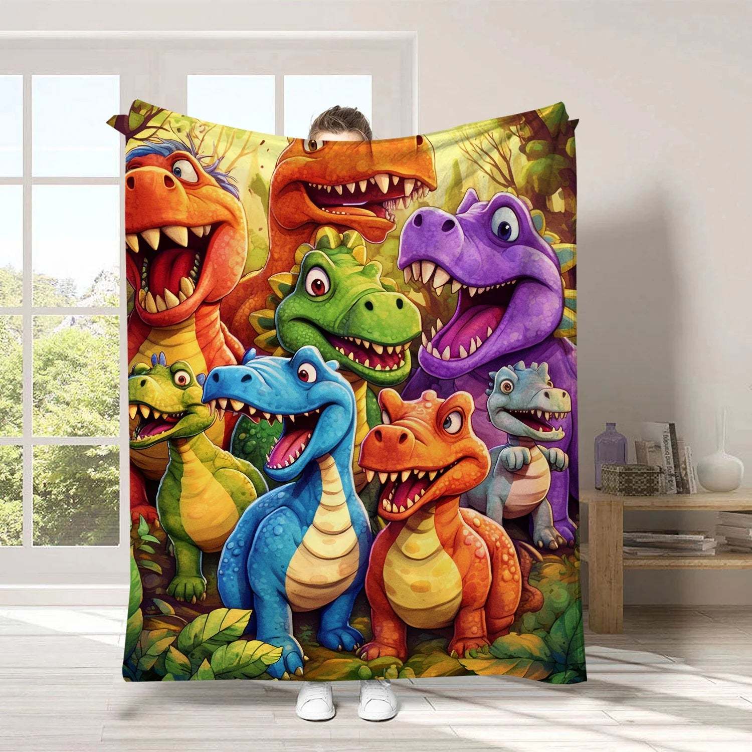 3D Dinosaur Flannel Blanket