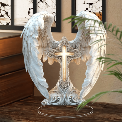 💖Limited Time Sale 70% OFF-🪽Gorgeous Angel Wings Cross Decoration✝️