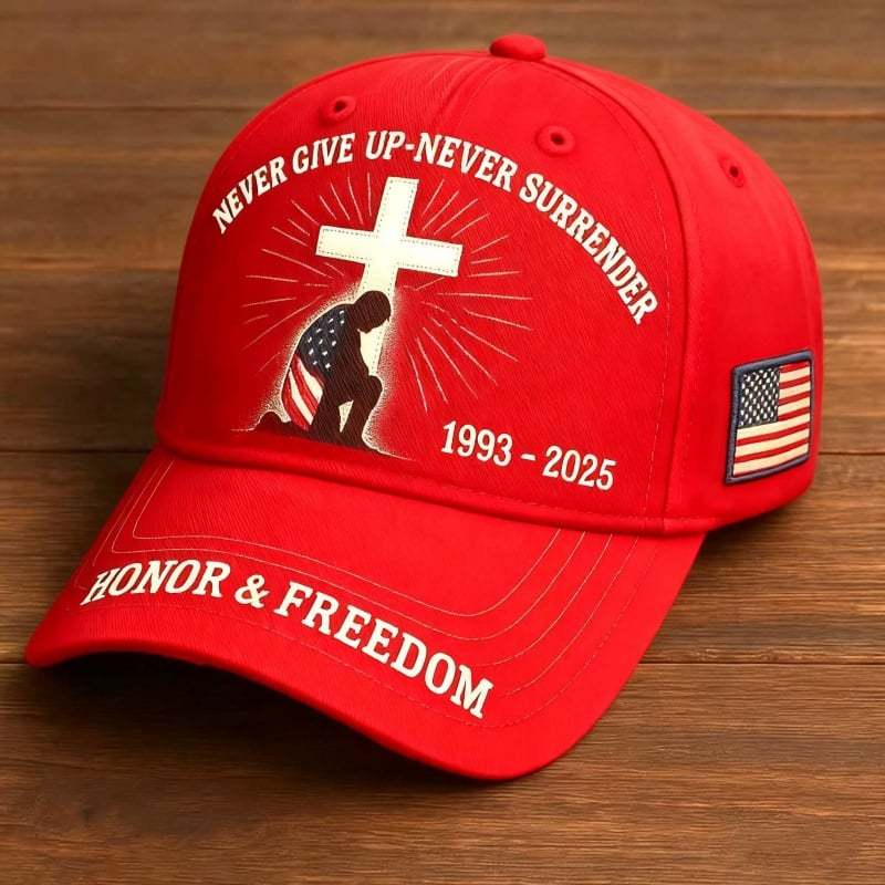 ✨Crafted by Hand-🔥Never give up -Never back down Patriot Cap