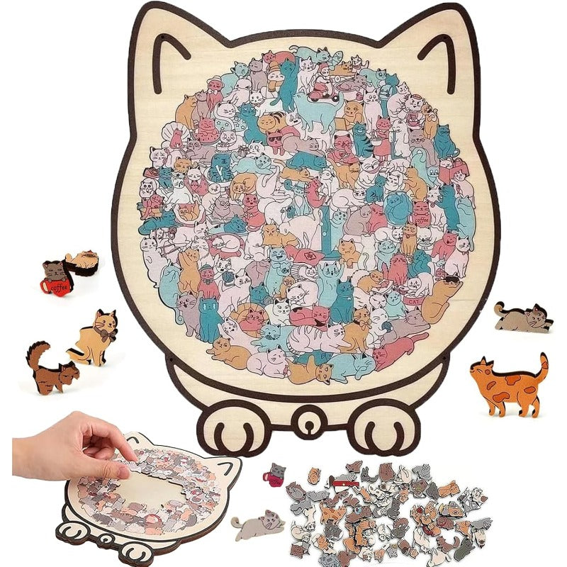 Wooden Cat Puzzle