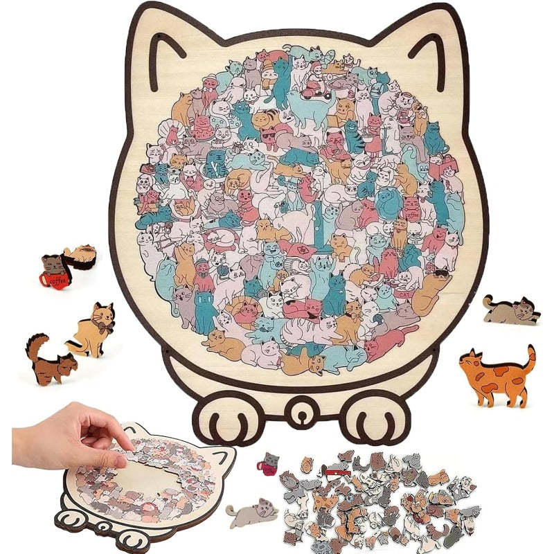 Wooden Cat Puzzle