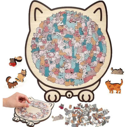 Wooden Cat Puzzle