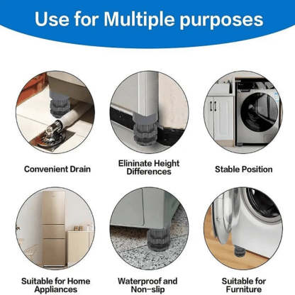 Height Adjustable Washing Machine Stand (Pack Of 4).