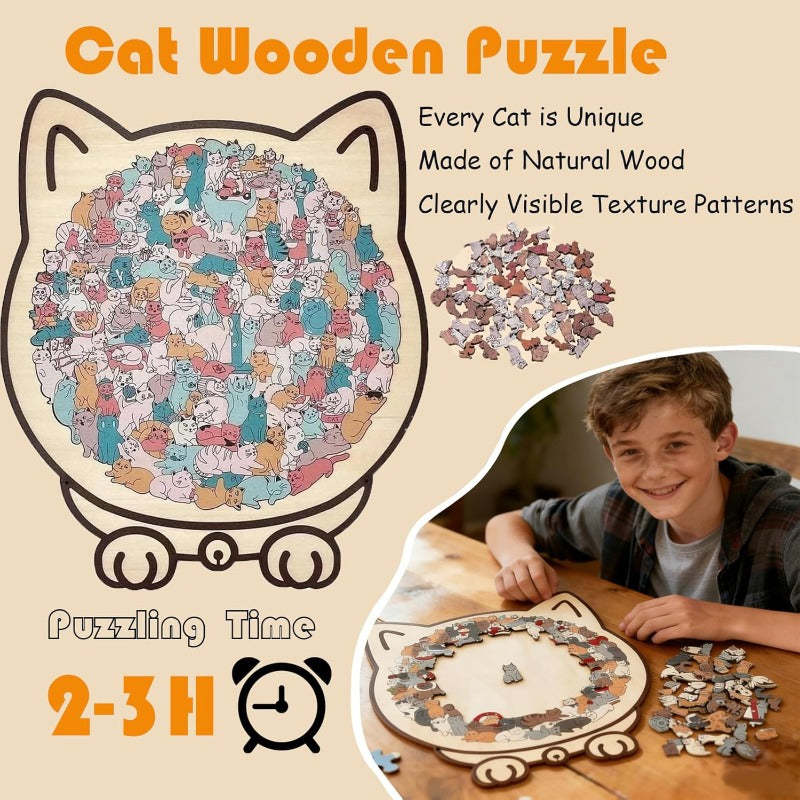 Wooden Cat Puzzle
