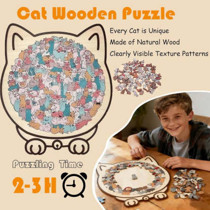 Wooden Cat Puzzle