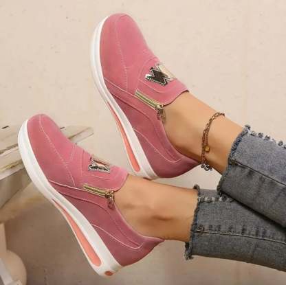 🔥49% OFF🔥Women’s Comfort Zip Slip-On Sneakers – Lightweight, Breathable & Easy Walk Design