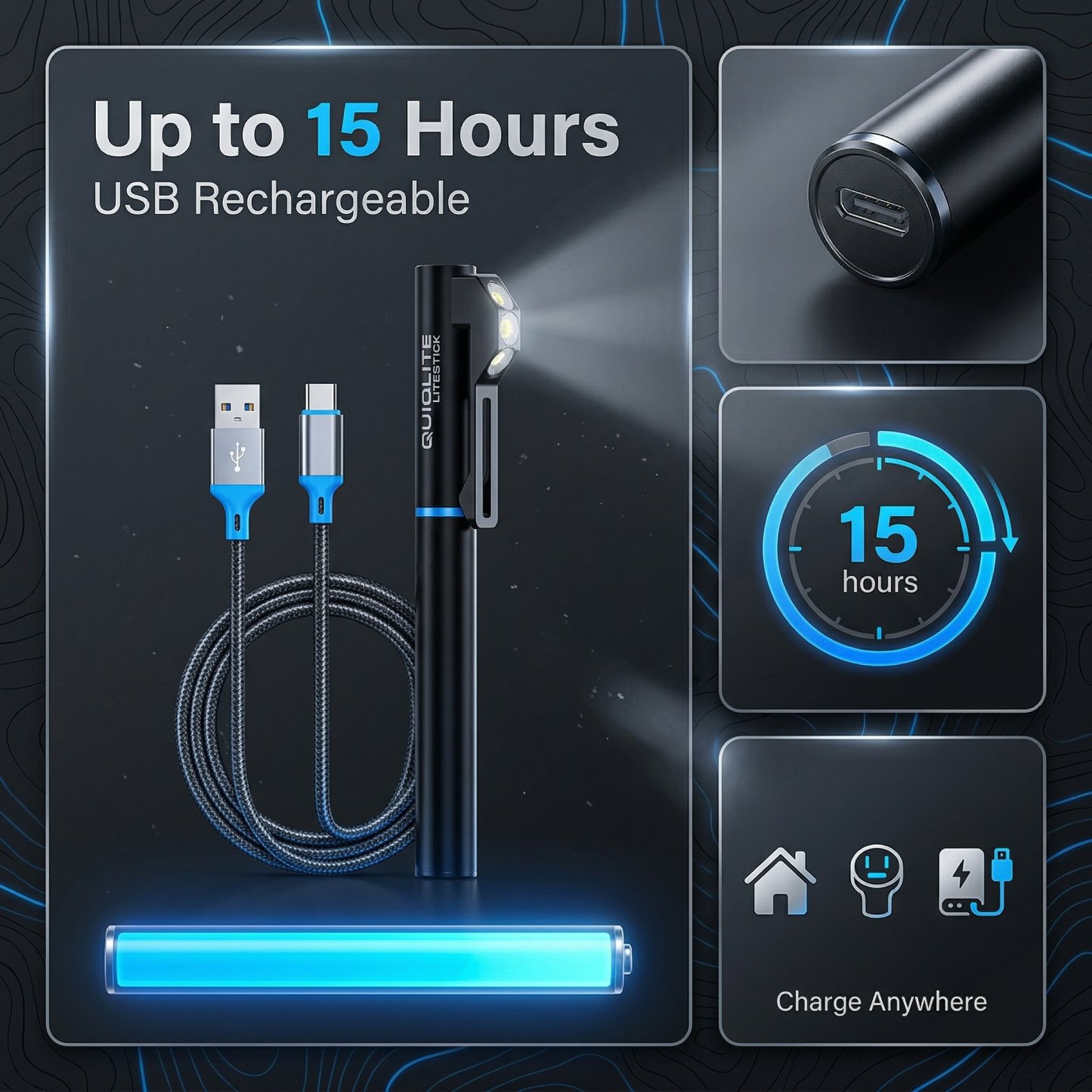 💡 QuiqLite LiteStick – Ultimate Hands-Free Wearable Safety Light