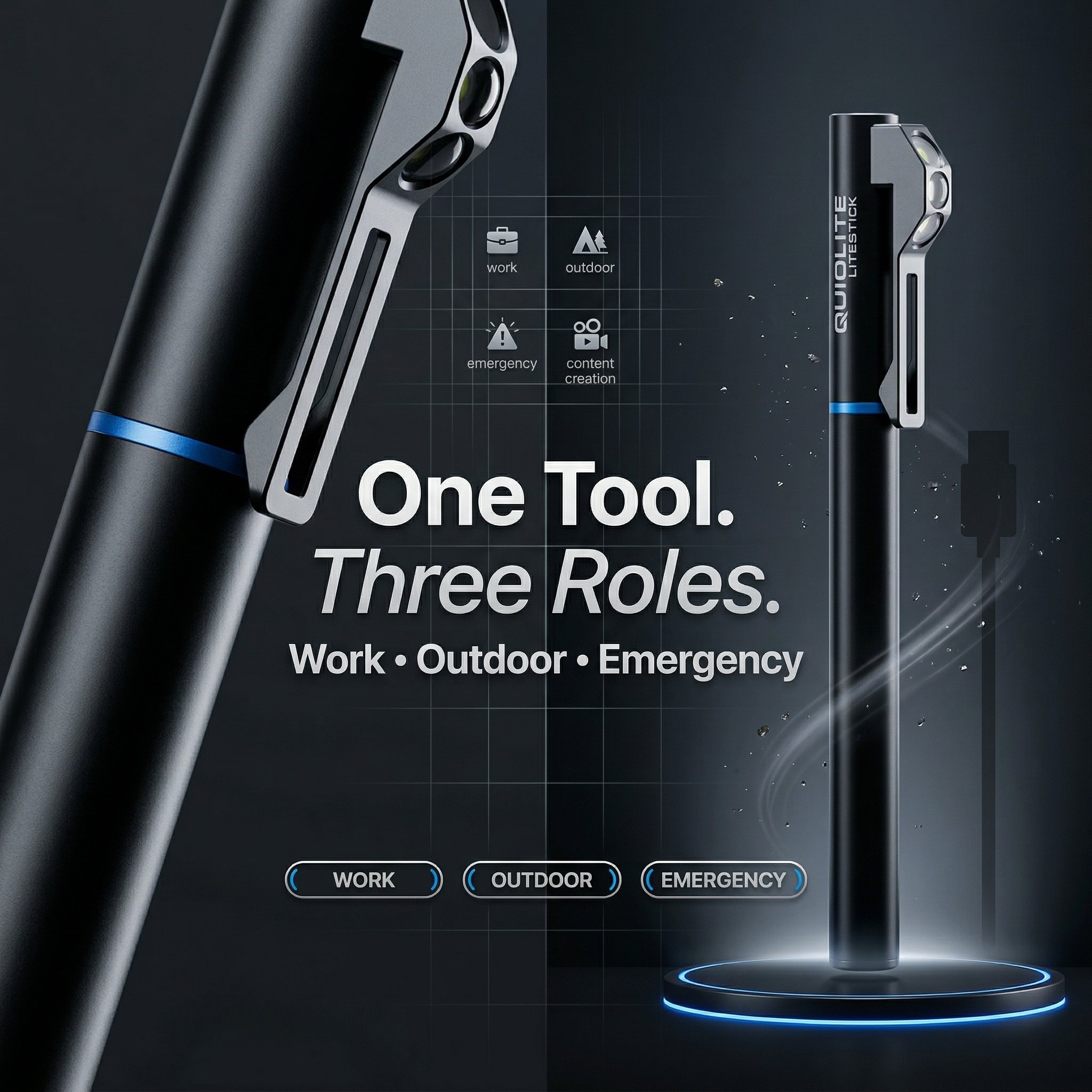 💡 QuiqLite LiteStick – Ultimate Hands-Free Wearable Safety Light