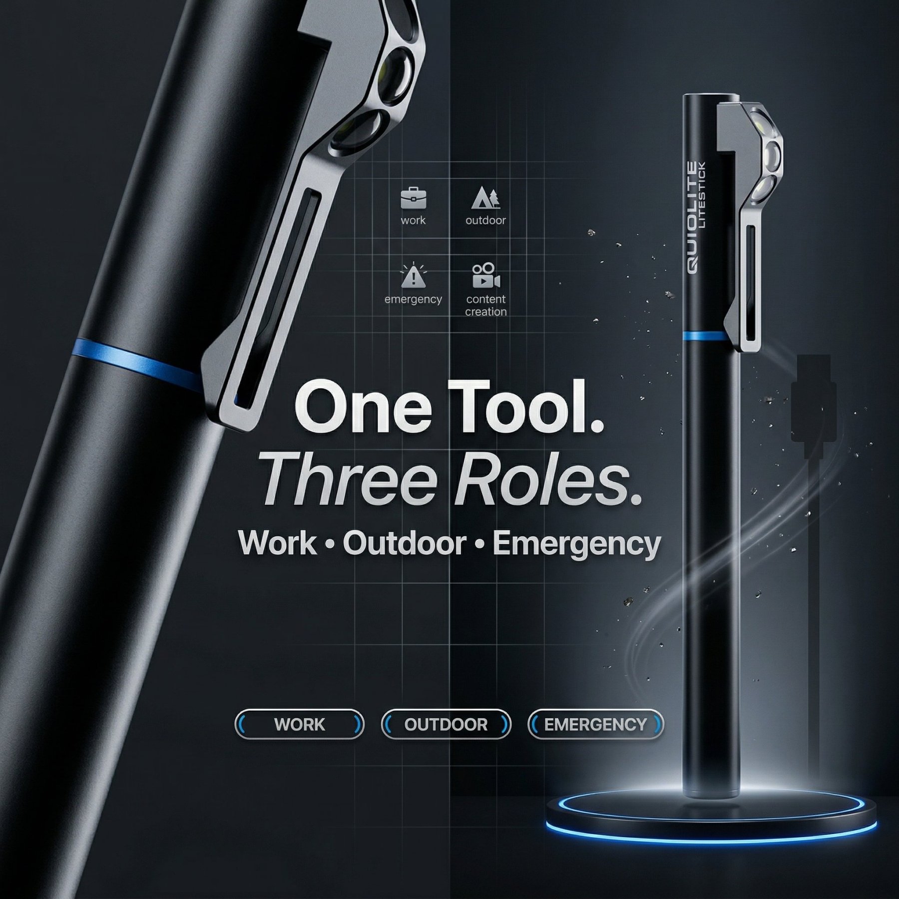 💡 QuiqLite LiteStick – Ultimate Hands-Free Wearable Safety Light