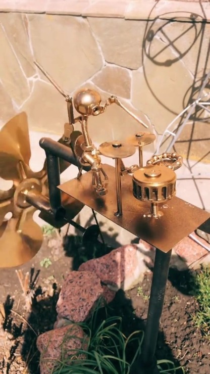 🔥Limited Time 57% OFF🥁Handmade Metal Rock Band Windmill🎁