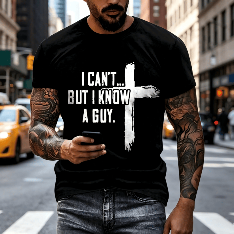 🔥Hot Sale 49% off🌟🙏“I Can't But I Know A Guy” Mens Christian Tshirt