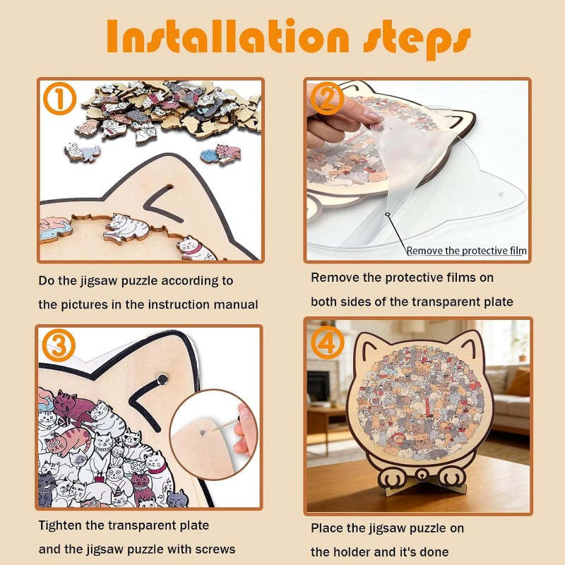 Wooden Cat Puzzle