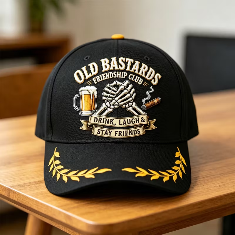 Retro Old Friendship Art Printed Casual Baseball Cap