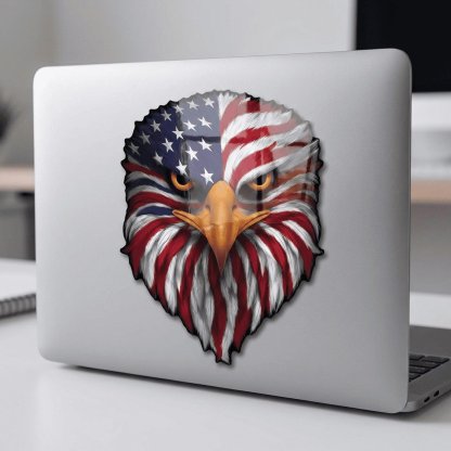 🔥Limited Time 49% OFF - 🦅Reflective Eagle Eyes USA Flag Decal – Waterproof Patriotic Vinyl Sticker for Trucks, Cars & Gear
