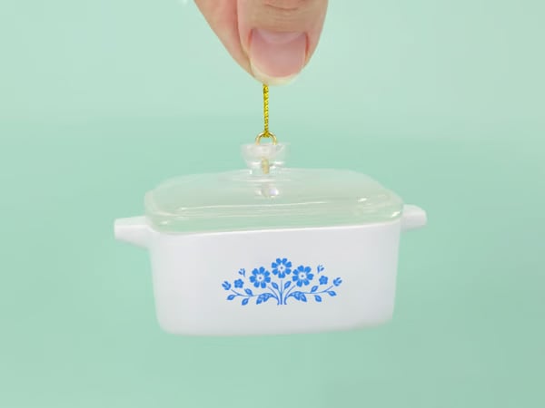 🎁Retro Gooseberry Trinket Box – Vintage Pyrex-Style Casserole Design💕