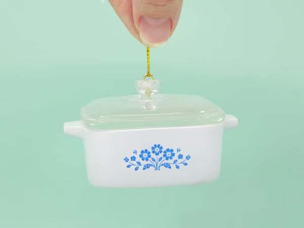 🎁Retro Gooseberry Trinket Box – Vintage Pyrex-Style Casserole Design💕