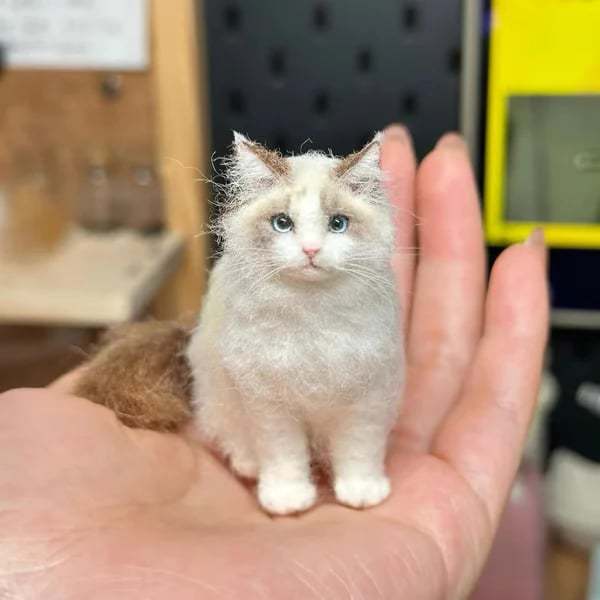 🔥Limited Time 49% OFF - 🐱💖 Mini Felted Wool Cat