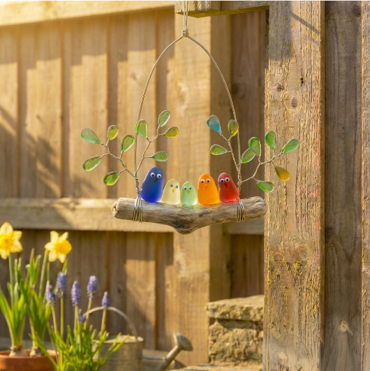🌈Seaglass Rainbow Birds
