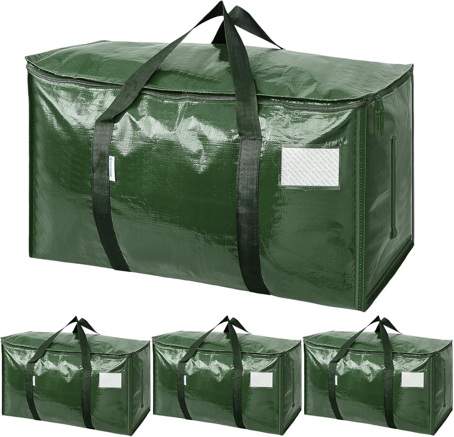2 Pack Extra Large Moving Bags with Zippers & Carrying Handles, Heavy-Duty Storage Tote Moving Boxes for Space Saving