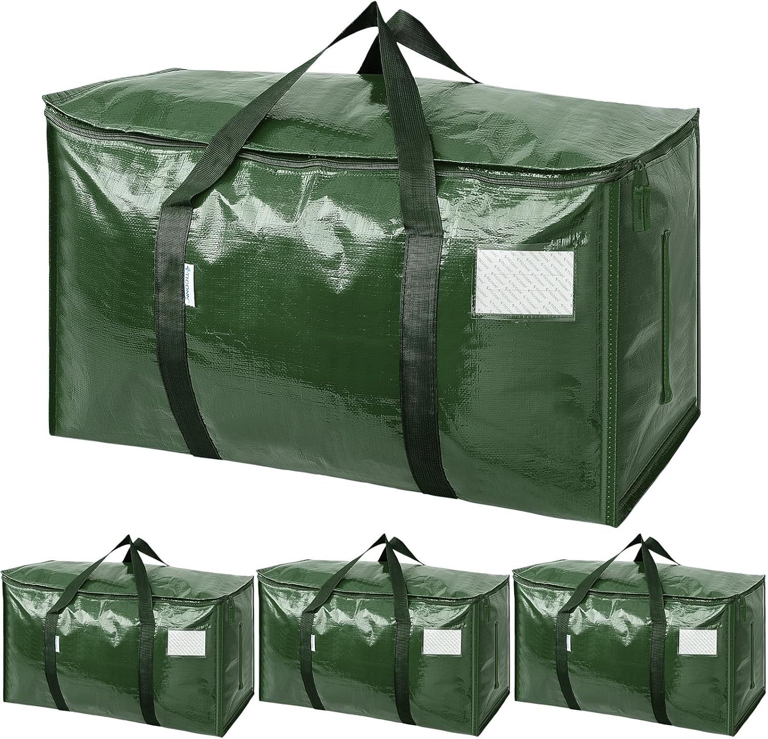 2 Pack Extra Large Moving Bags with Zippers & Carrying Handles, Heavy-Duty Storage Tote Moving Boxes for Space Saving