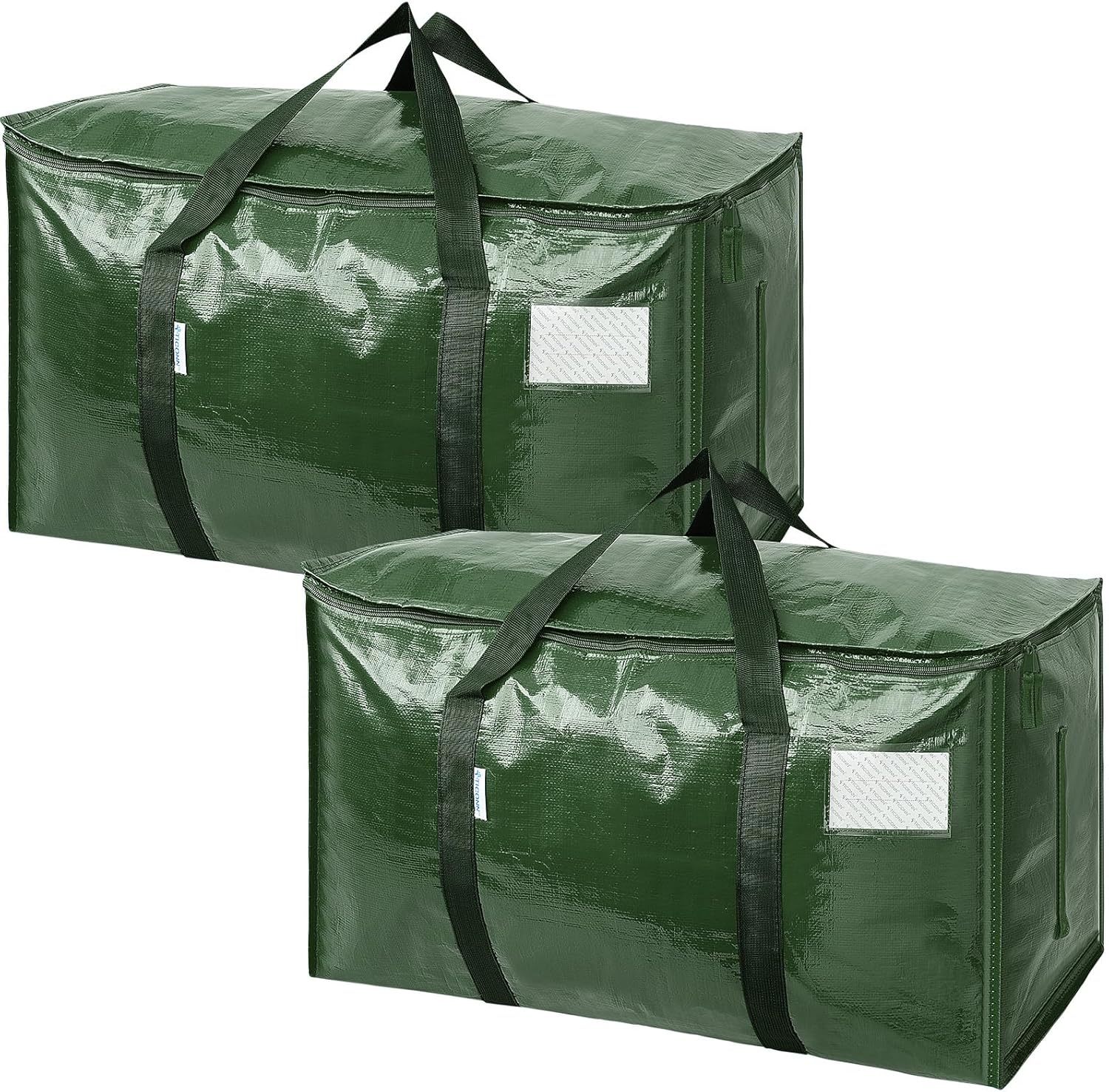 2 Pack Extra Large Moving Bags with Zippers & Carrying Handles, Heavy-Duty Storage Tote Moving Boxes for Space Saving