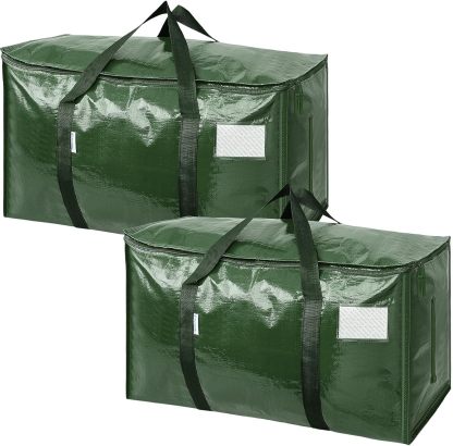2 Pack Extra Large Moving Bags with Zippers & Carrying Handles, Heavy-Duty Storage Tote Moving Boxes for Space Saving