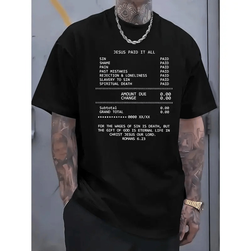 JESUS PAID IT ALL Graphic Print Tee