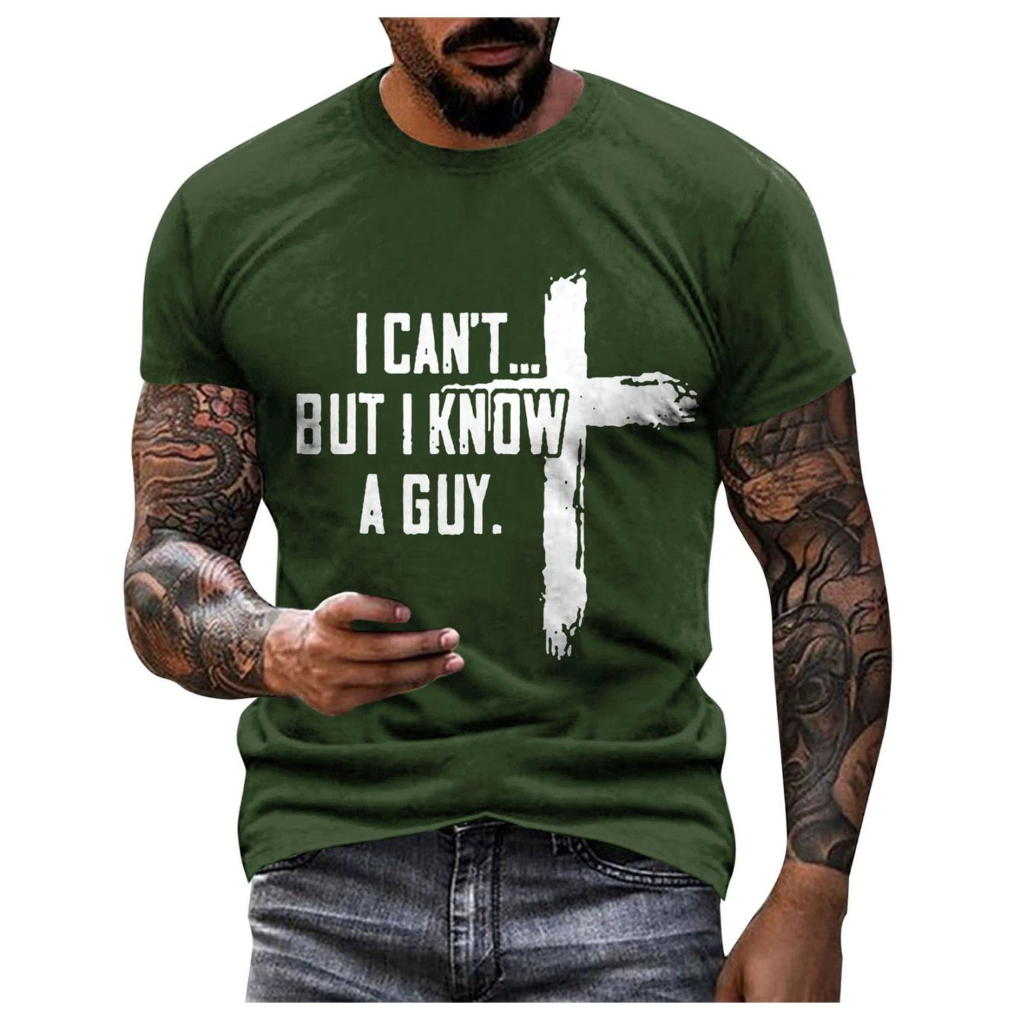 🔥Hot Sale 49% off🌟🙏“I Can't But I Know A Guy” Mens Christian Tshirt
