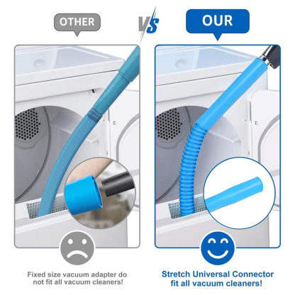 Sealegend Dryer Vent Cleaner Kit Vacuum Hose Attachment Compatible with Most Vacuum Cleaner, Quickly Lint Remover Cleaning Supplies