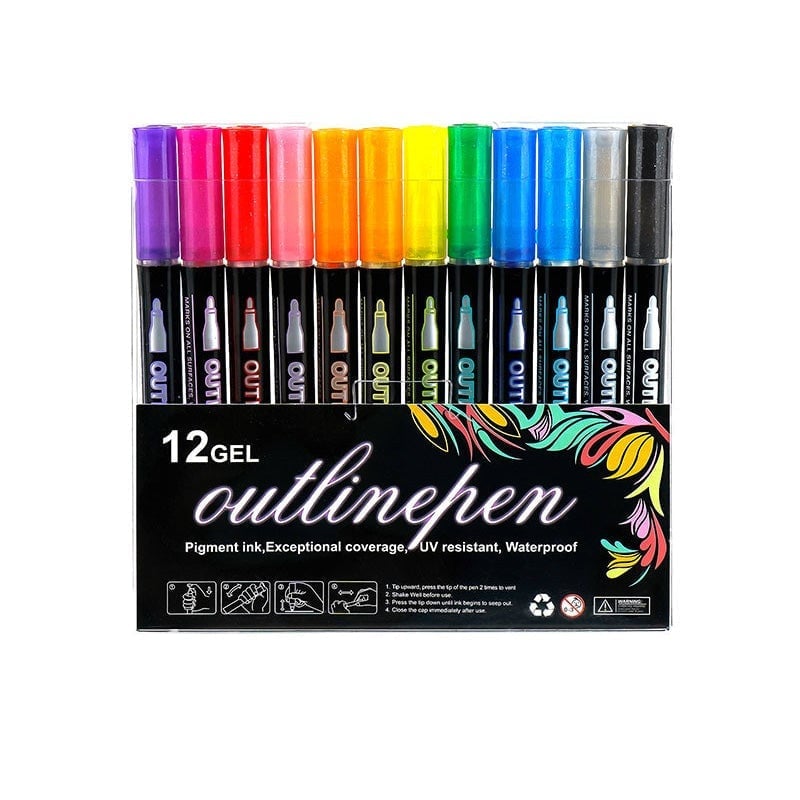 🔥Dreamy Sparkle Dual-Line Contour Pen