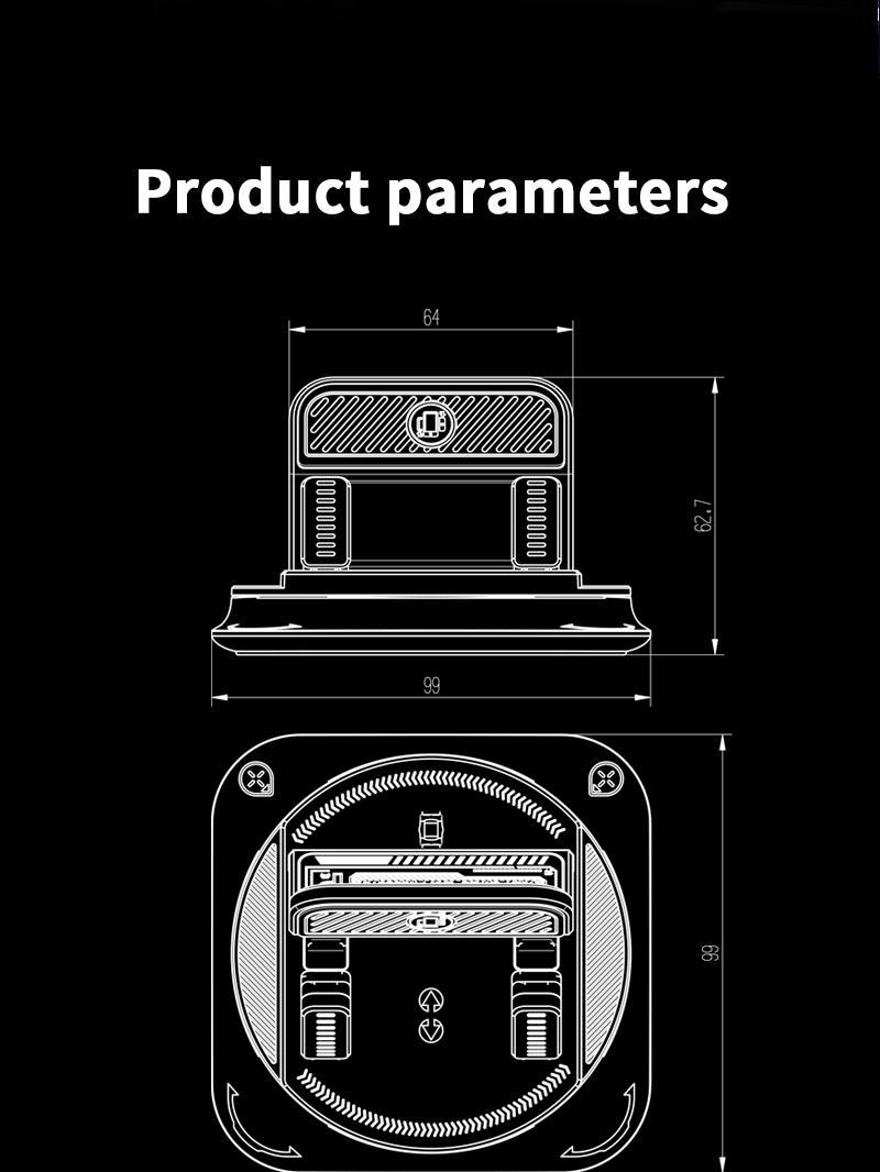 Car Phone Mount with Strong Suction Cup &ndash; 360 &deg;   Rotation, Adjustable Viewing Angles, Anti-Slip Holder for All Phones.