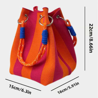 🔥LAST DAY 49% OFF- Boho Woven Bucket Bag(Handmade Crochet Shoulder Bag)