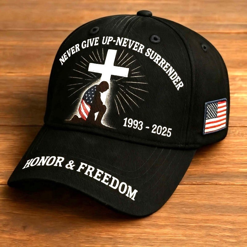 ✨Crafted by Hand-🔥Never give up -Never back down Patriot Cap