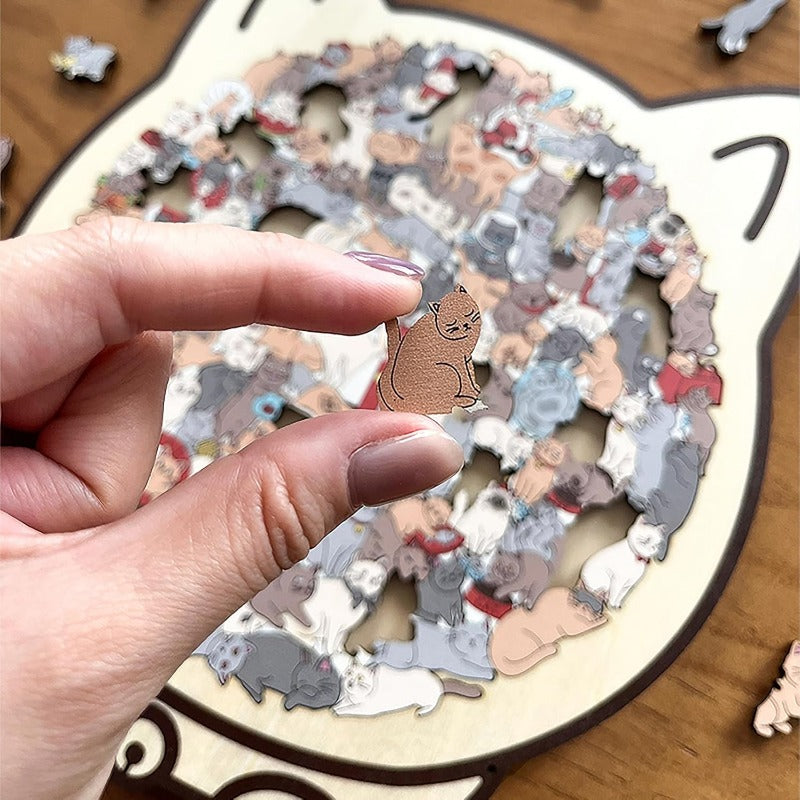 Wooden Cat Puzzle